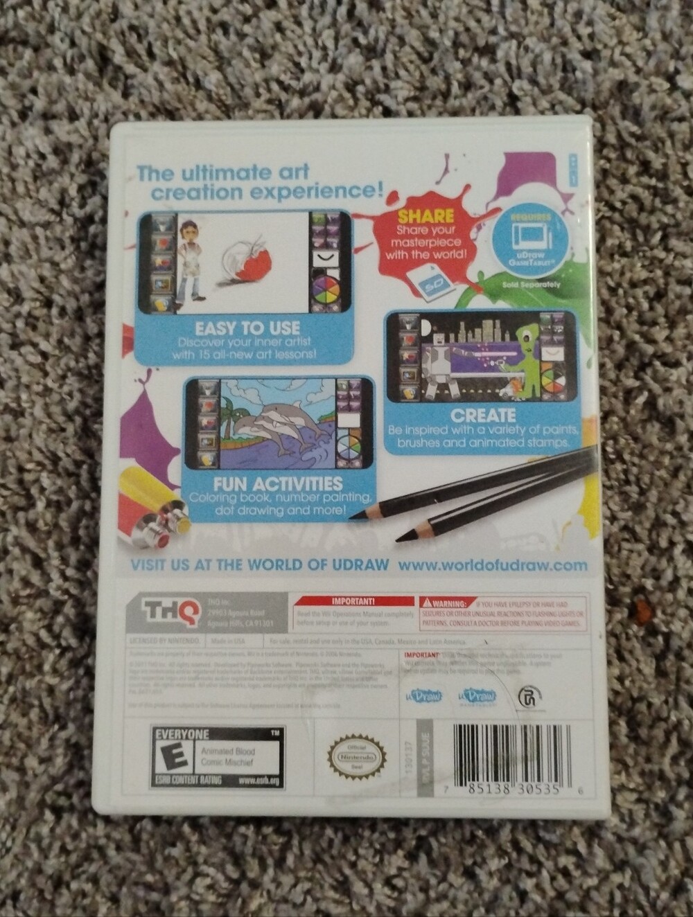 uDraw Studio: Instant Artist (Nintendo Wii) - Complete in Case CIB - Picture 3 of 3